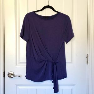 Navy Blue Tie Blouse